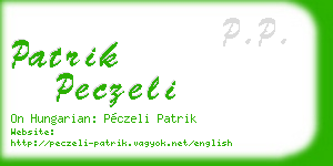 patrik peczeli business card